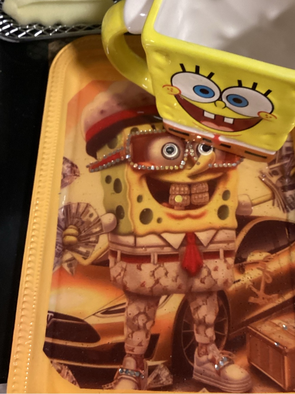 SpongeBob Squarepants Bright Yellow Character Mug and Tray Set